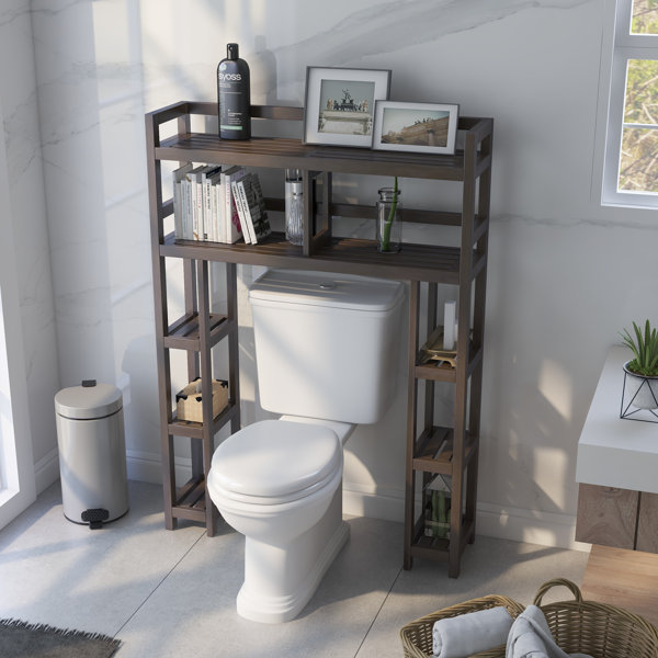 Bernardston 34.46" W x 48" H x 9" D Solid Wood OvertheToilet Storage